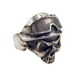 ring skull stormtrooper biker, code 701150ym, completely 925 sterling silver