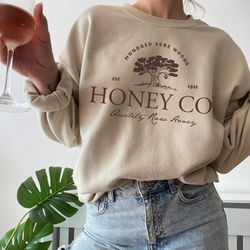 retro hundred acre woods honey co sweatshirt, retro winnie the pooh est 1926 shirt, walt disney world, classic pooh bear