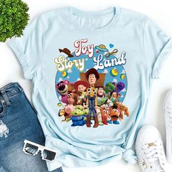 funny disney toy story land shirt, disney pixar toy story characters group shirt, disney family vacation 2023, toy story