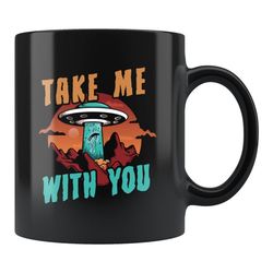 ufo believer gift, ufo believer mug, outer space gift, outer space mug, alien mug, alien abduction mug, sci-fi gift, sci