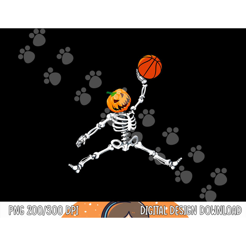 Skeleton Basketball Halloween Pumpkin Slam Dunk png, sublimation copy.jpg