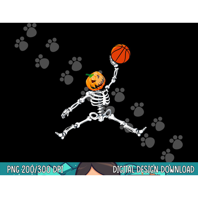 Skeleton Basketball Halloween Pumpkin Slam Dunk png, sublimation copy.jpg