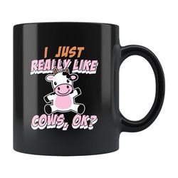 funny cow coffee mug, cow lover mug, cow mug, cow gift, cattle farmer gift, cowgirl gift, farming gift, farm animal gift
