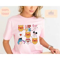 disney valentine's day shirt, matching valentines shirt, pooh bear friends shirt, disney valentines shirt, valentines gi