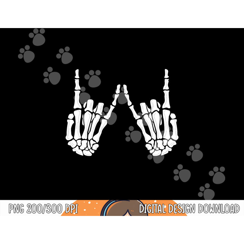 Skeleton Hand Gestures - Rock Skeleton Hands - Halloween png, sublimation copy.jpg