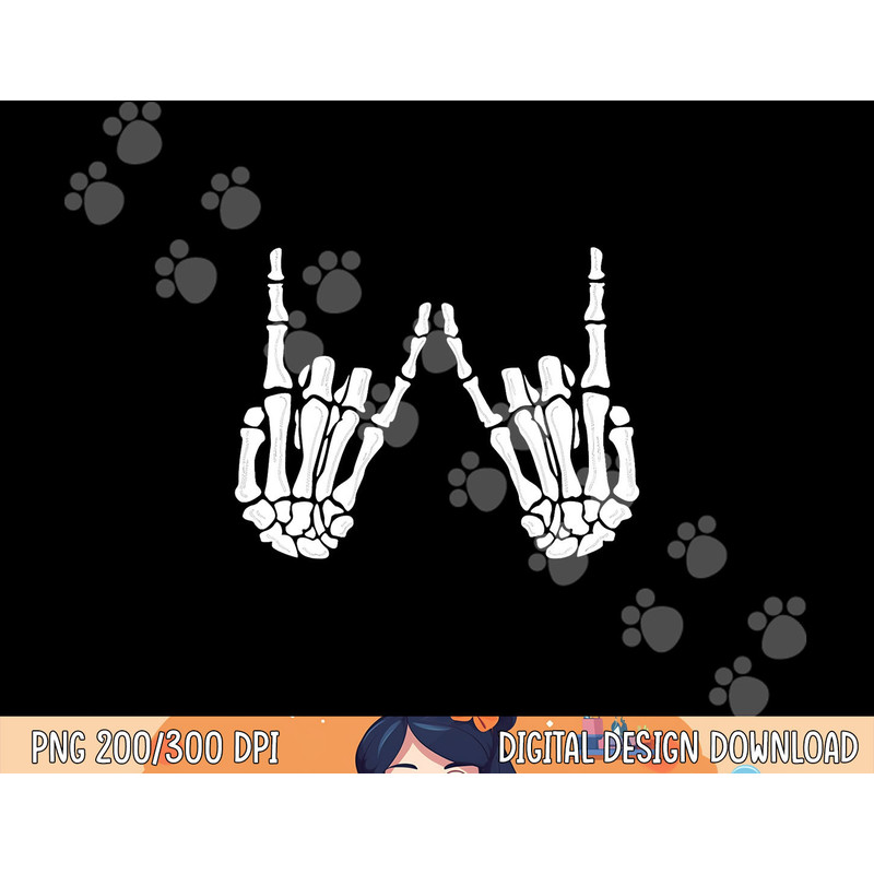 Skeleton Hand Gestures - Rock Skeleton Hands - Halloween png, sublimation copy.jpg