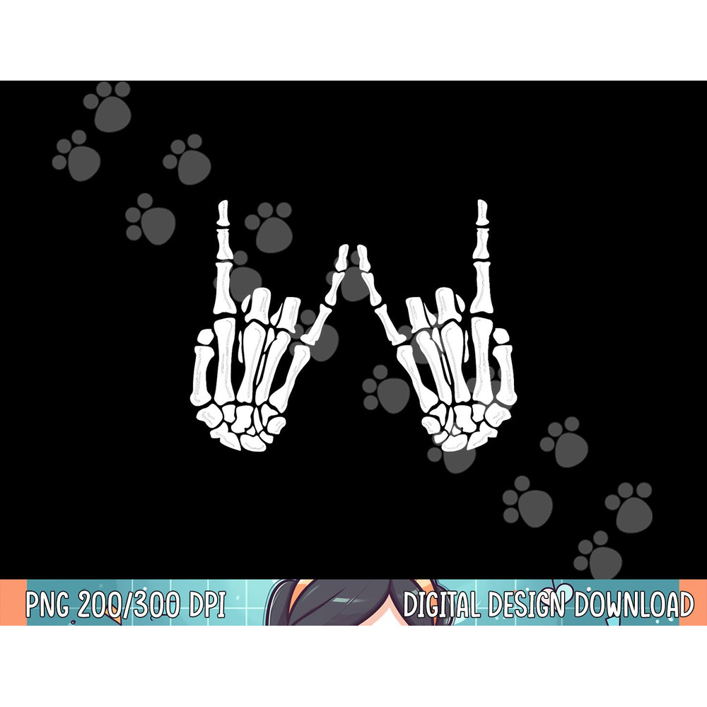 Skeleton Hand Gestures - Rock Skeleton Hands - Halloween png, sublimation.jpg