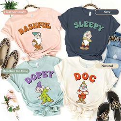 disney matching 7 dwarfs shirts, disney matching shirts, disneyland shirts, disneyworld shirt, disney matching family sh