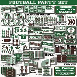 football food labels, football place cards, football buffet cards, football birthday party decorations, tailgate food