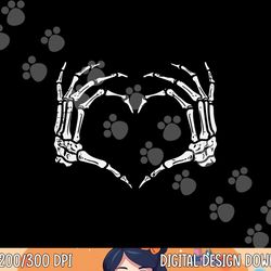 skeleton hands heart sign retro halloween costume women girl png, sublimation copy