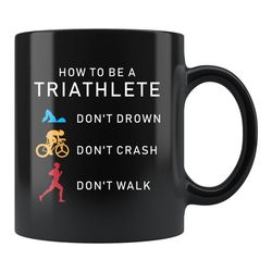 triathlete gift, triathlon mug, triathlon gift, triathlete mug, gift for triathlete, swimmer gift, cyclist mug, track an
