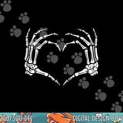 skeleton hands heart sign retro halloween costume women girl png, sublimation copy
