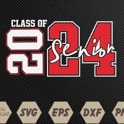CLASS OF 2024 Senior 2024 Graduation or First Day Of School Svg, Eps, Png, Dxf, Digital Download