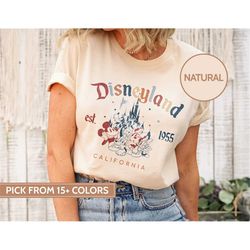 retro disneyland est 1955 california shirts, women disney shirt, family trip shirt, disneyland 2023 shirt, disney family