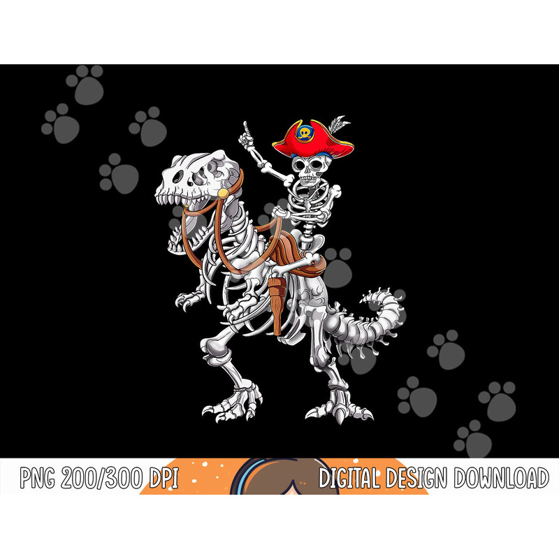 Skeleton Pirate Riding Skeleton Dinosaur Halloween Costume png, sublimation copy.jpg