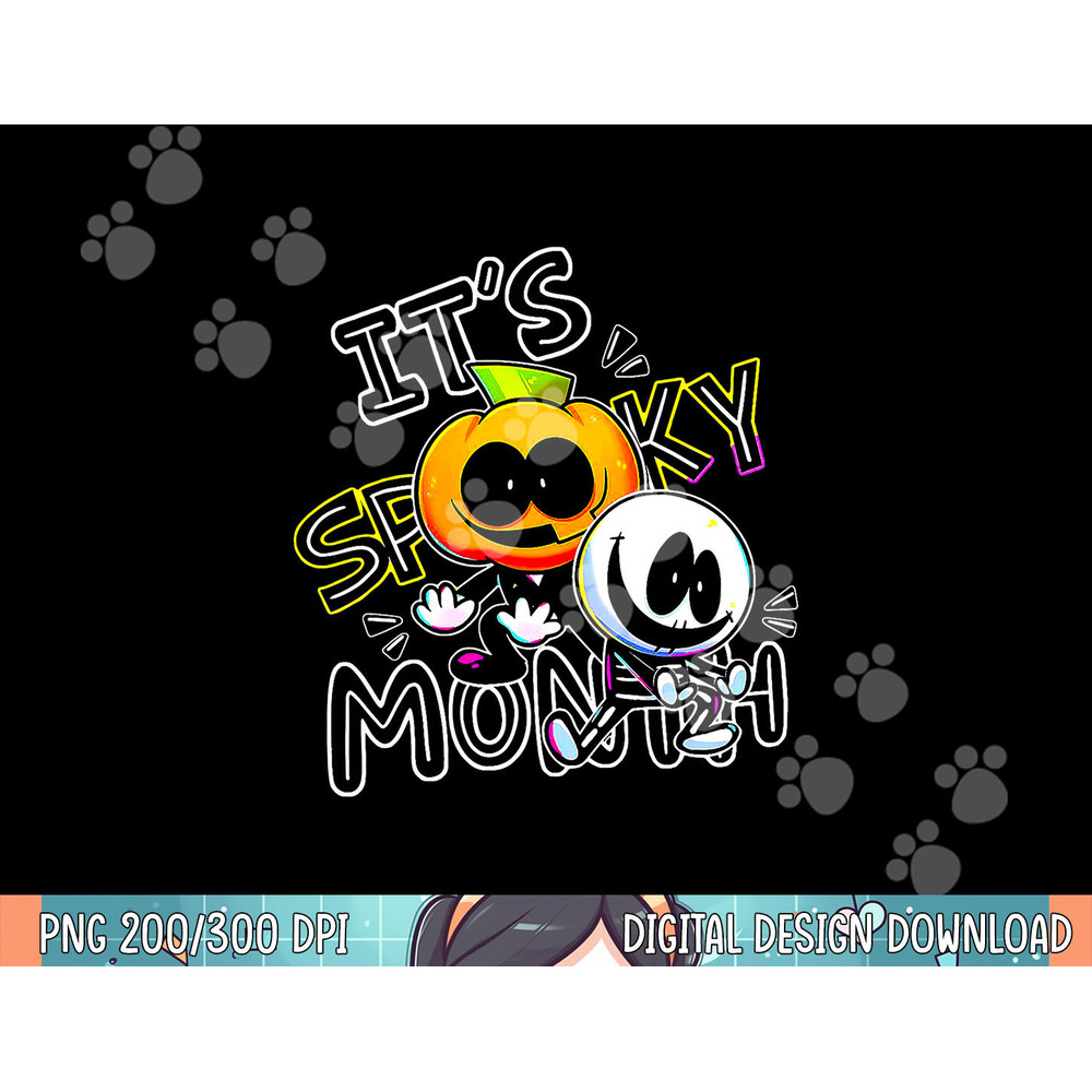 Skid and Pump It s Spooky Month Retro tee for Boy Funny Kids png, sublimation.jpg