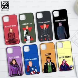 avengers phone case, marvels phone case, avengers assemble phone case, scarlet witch, loki , bucky barnes, thor, captain