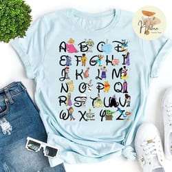 disney teacher alphabet t-shirt, happiest teacher on earth shirt, disney teacher life shirt, disneyland trip 2023, walt