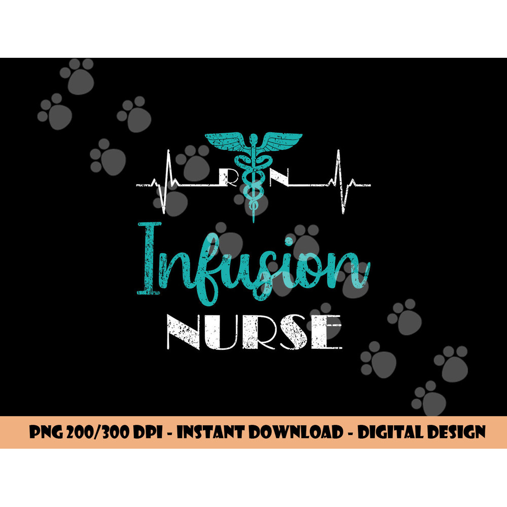 Infusion Nurse RN Heartbeat EKG Chemotherapy Therapy Nurse png,sublimation copy.jpg