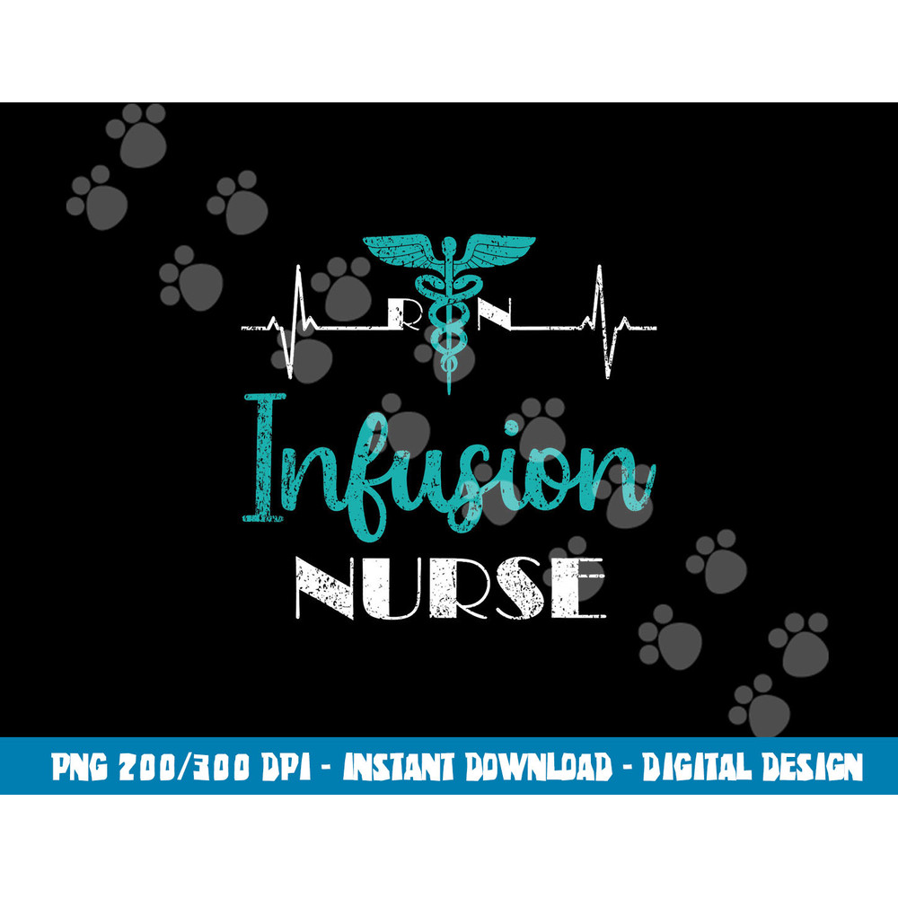 Infusion Nurse RN Heartbeat EKG Chemotherapy Therapy Nurse png,sublimation copy.jpg