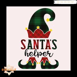 Santa's Helper Elf Svg, Christmas Svg, Santa Claus Svg, Elf Hat Svg