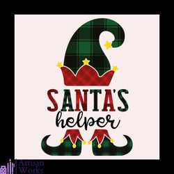 Santa's Helper Elf Svg, Christmas Svg, Santa Claus Svg, Elf Hat Svg