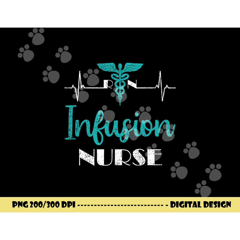 Infusion Nurse RN Heartbeat EKG Chemotherapy Therapy Nurse png,sublimation copy.jpg
