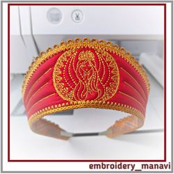 In The Hoop embroidery design Hairband, Hair adornment ITH
