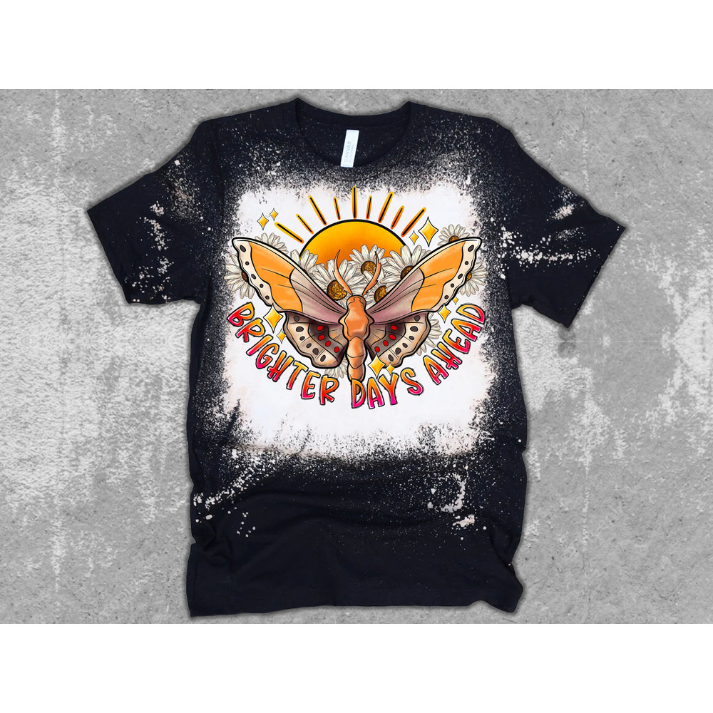 Brighter Days Ahead Floral Butterfly png, summer clipart,  boho butterfly Sublimation, Digital Download, inspirational png, butterfly png - 2.jpg