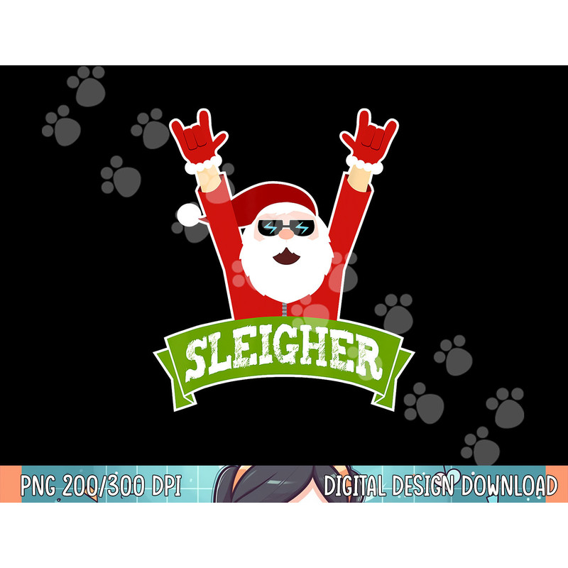 SLEIGHER - Funny Heavy Metal Music Santa png, sublimation - Christmas png, sublimation.jpg