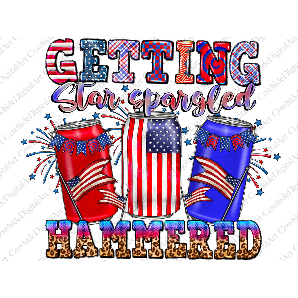 Getting star spangled hammered Png, 4th of July png, Fourth of july design, USA png, Western png, Digital Download,Sublimation Design - 1.jpg