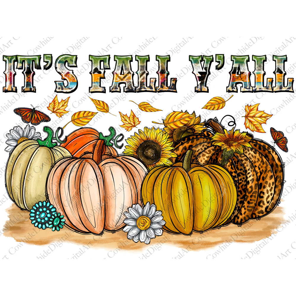 It'is Fall Y'all Png, Fall Png, Halloween Design, Fall Design Png, Halloween Clipart PNG, Pumpkin Png, Sublimation Design Download, Png File - 1.jpg