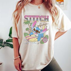 vintage disney stitch shirt, stitch aloha shirt, stitch hawaii shirt, disney lilo and stitch shirt, disneyworld shirt, m