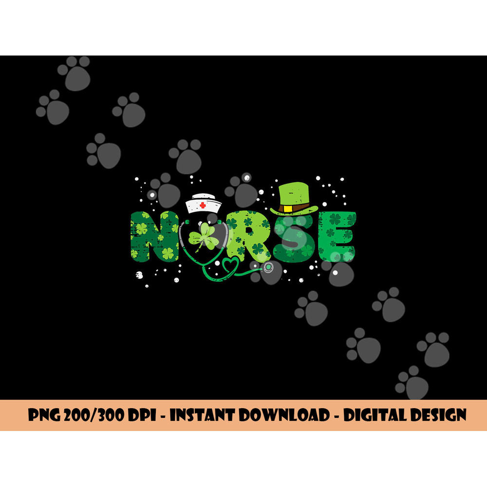 Irish Nurse Stethoscope Scrub St Patricks Day Nurses Women png,sublimation copy.jpg
