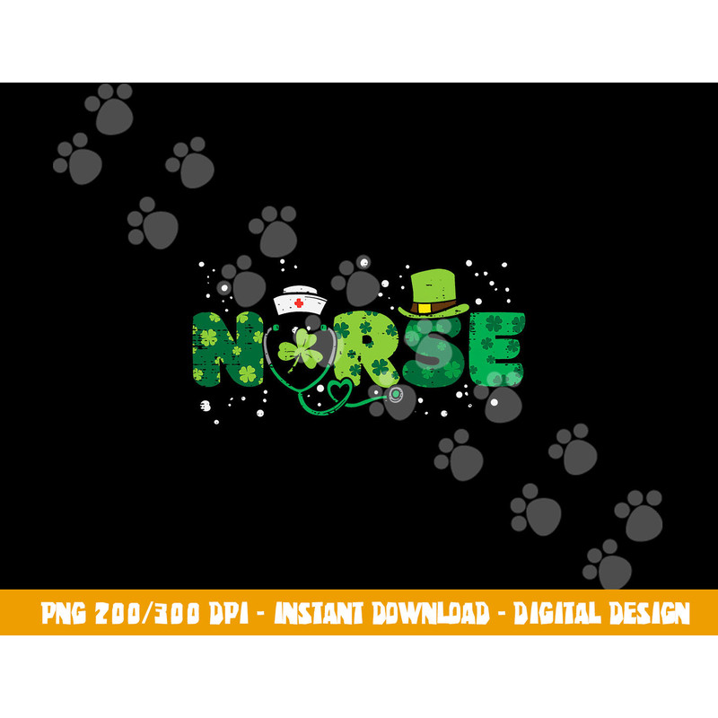 Irish Nurse Stethoscope Scrub St Patricks Day Nurses Women png,sublimation copy.jpg