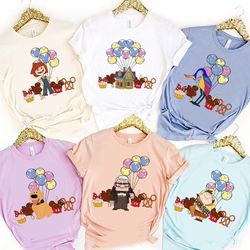 disney up balloons shirt, disney snacks shirt, adventure is out there, up characters tee, mickey balloons shirt, disneyw