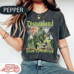 vintage disneyland haunted mansion shirt, the haunted mansion shirt, mickey halloween shirt, retro halloween shirt, dins