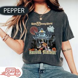 vintage disneyland haunted mansion shirt, the haunted mansion shirt, mickey & friends halloween shirt,mickey haunted man