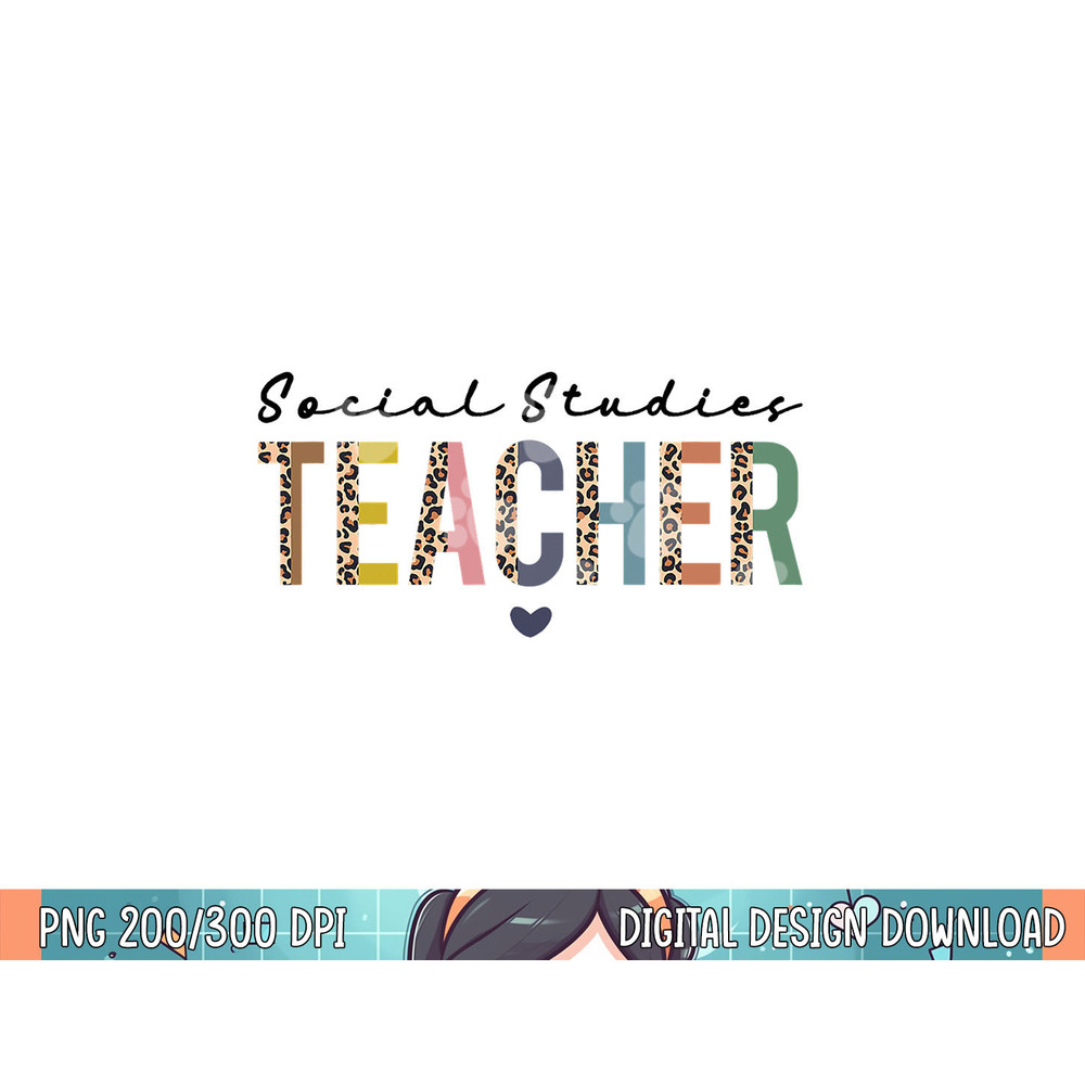 Social Studies Teachers Boho Social Studies Teacher png, sublimation.jpg