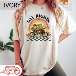 vintage frog and toad shirt, gay right tshirt, lgbt rainbow shirt, pride month tee, lgbt pride, frog and toad together c