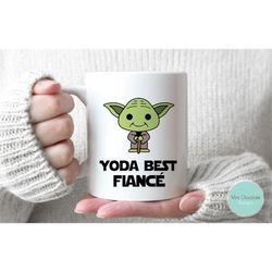 yoda best fiance - best fiance mug, fiance birthday gift, funny fiance coffee mug, yoda fiance mug, custom yoda fiance m