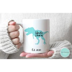 uncle saurus - new dinosaur uncle, funny new uncle gift, baby announcement, new baby, new uncle mug, funny uncle mug, fu