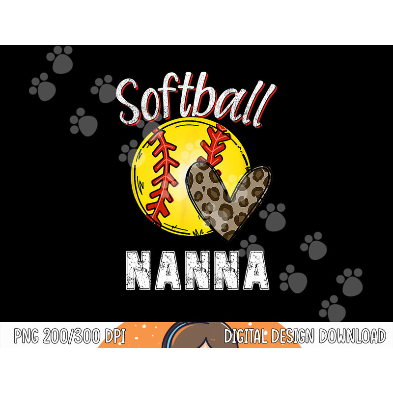 Softball Baseball Nanna Shirt Leopard Mother s Day 2023 png, sublimation.jpg