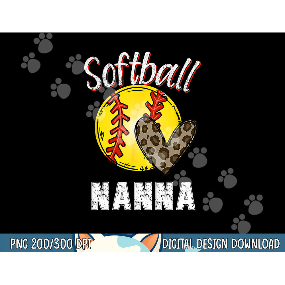 Softball Baseball Nanna Shirt Leopard Mother s Day 2023 png, sublimation.jpg