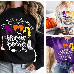 hocus pocus shirt, disney halloween shirt, it's just a bunch of hocus pocus, i smell children, i put a spell on you, san