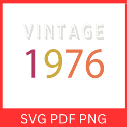 vintage 1976 retro svg | vintage 1976 svg design | vintage 1976 sublimation designs | printable art | digital download