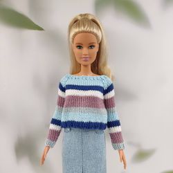 Barbie doll clothes striped sweater
