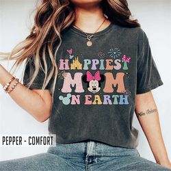 happiest mom on earth shirt, besties disney comfort colors shirt, minnie mouse shirt, disneyworld shirt, magic kingdom t