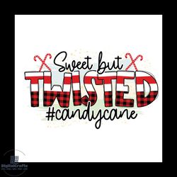 sweet but twisted candy cane png, christmas png, sweet christmas png