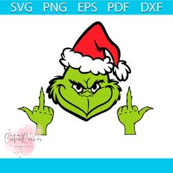 grinch middle finger svg, christmas svg, grinch giving the finger svg, middle finger svg